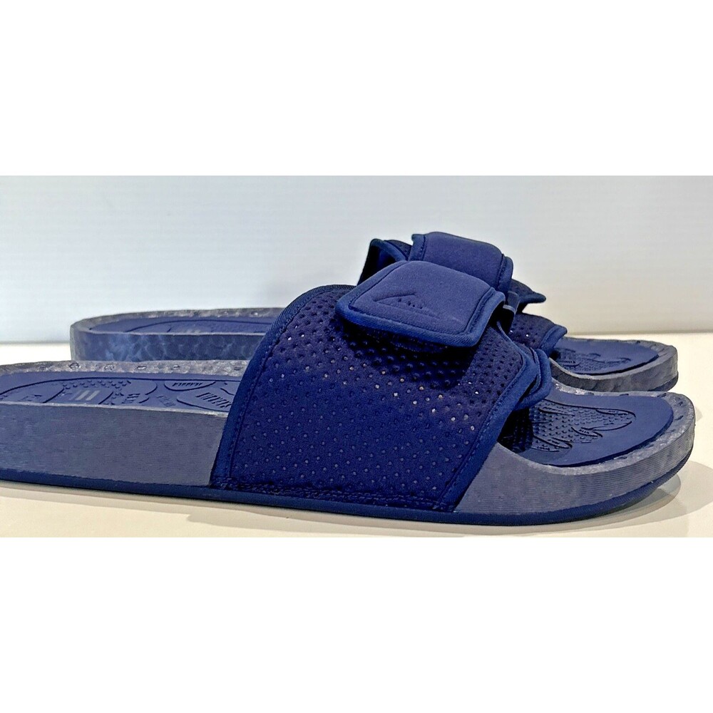 Pharrell Wlliams x Adidas Boost Chancletas HU Slides Sandals FY6142 Blue Men 9